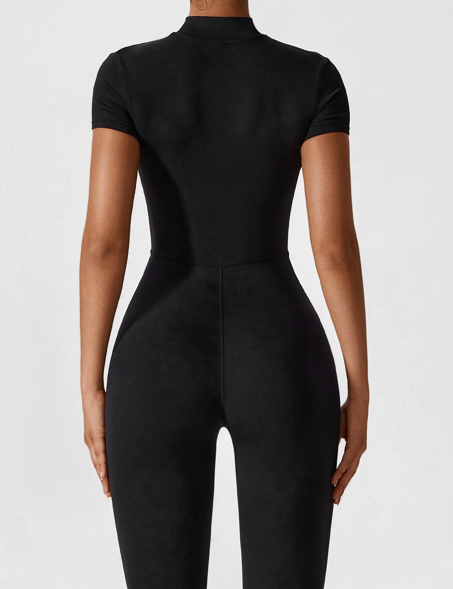 Lyne London™ | Short Sleeve Zipper Jumpsuit