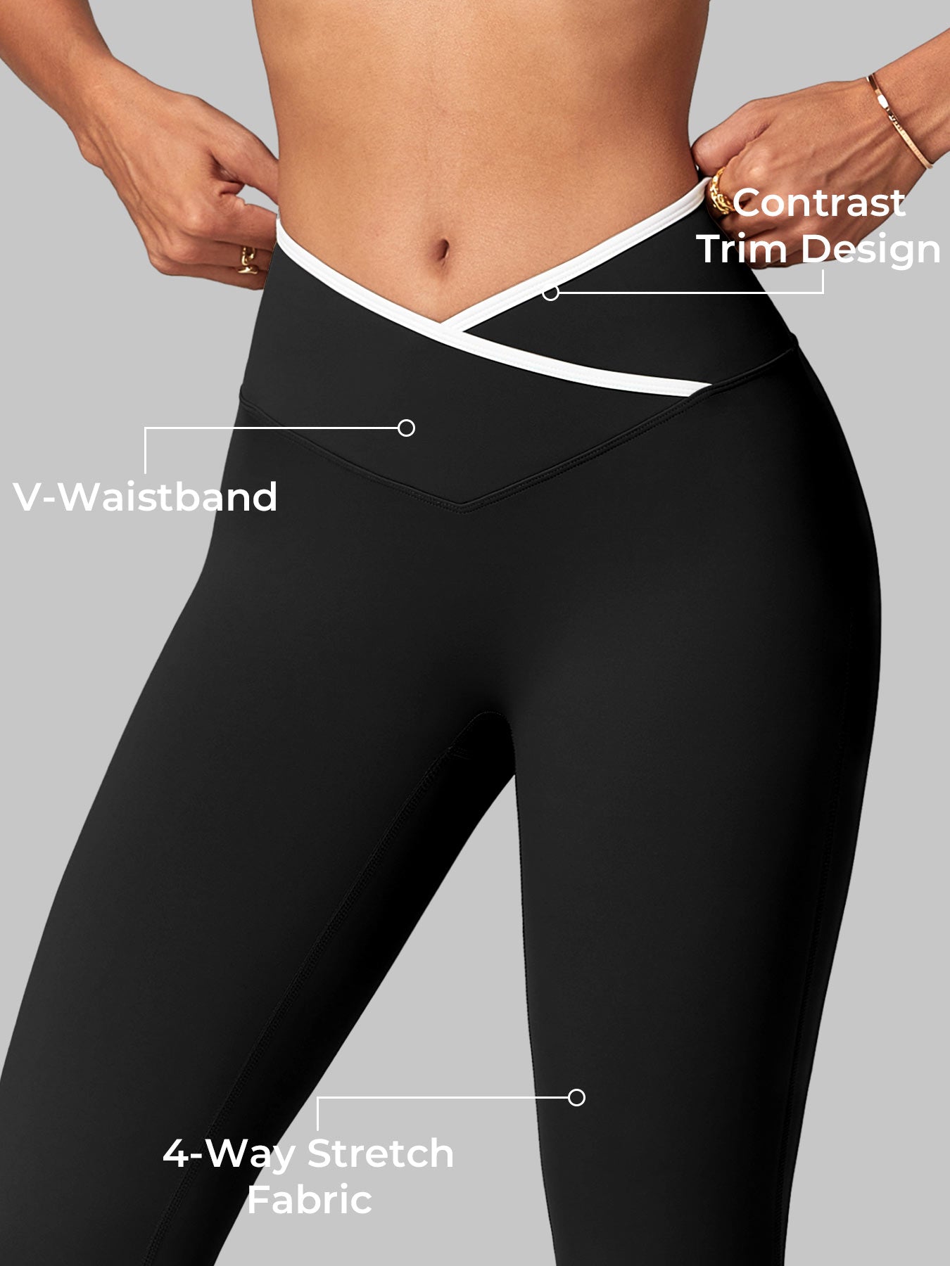 Lyne London™ | Contrast Trim Flare Leggings