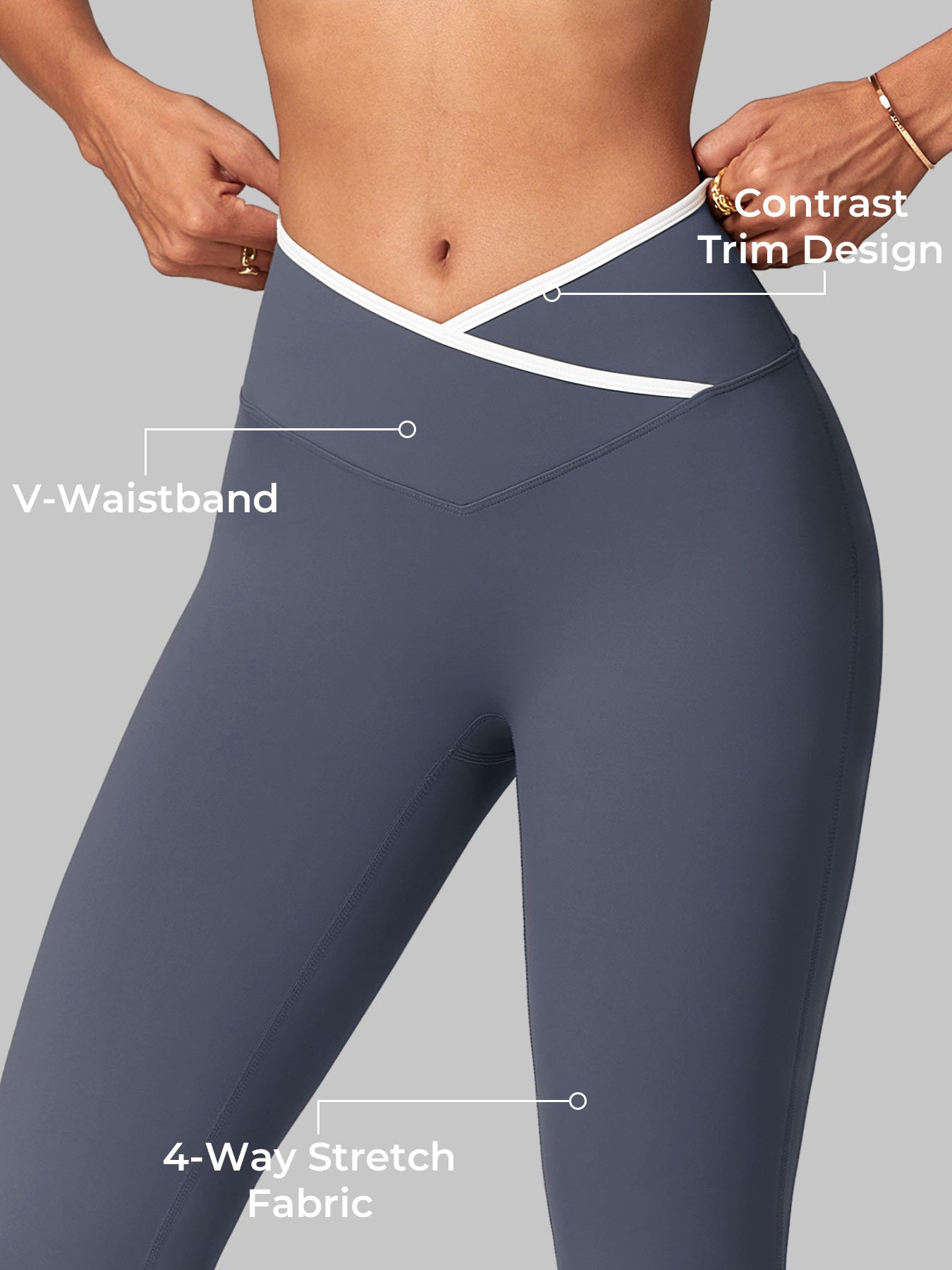 Lyne London™ | Contrast Trim Flare Leggings