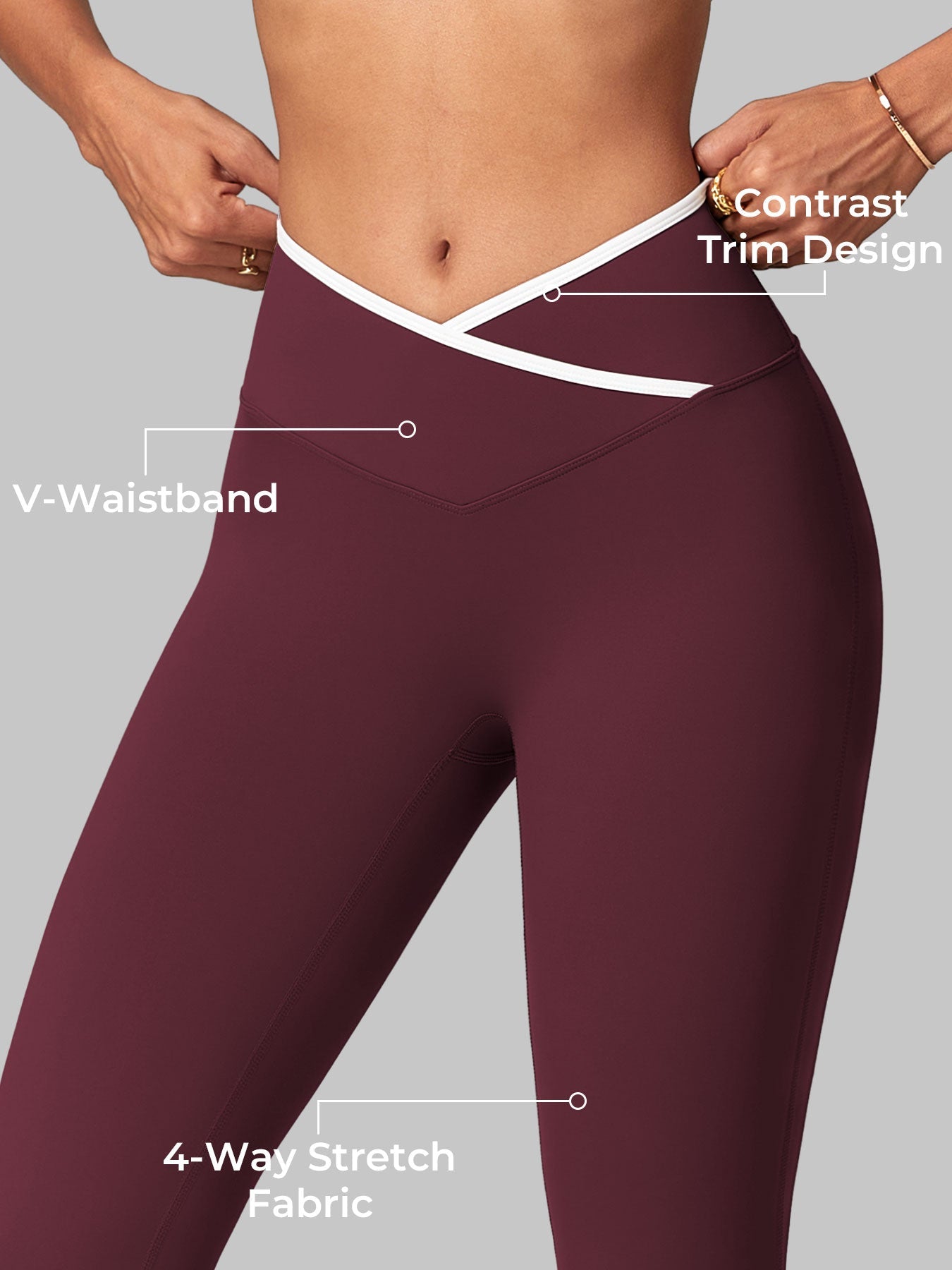 Lyne London™ | Contrast Trim Flare Leggings