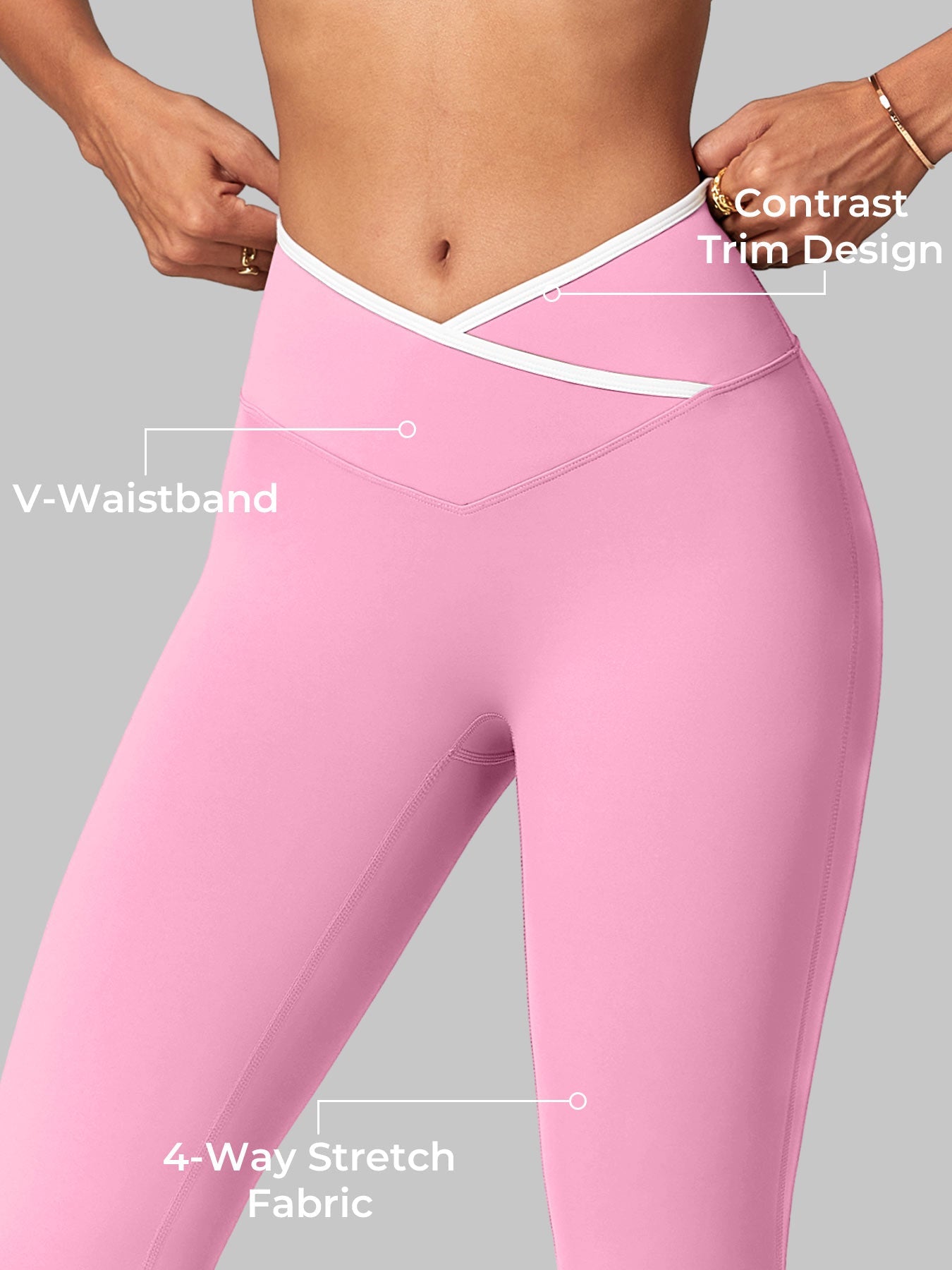 Lyne London™ | Contrast Trim Flare Leggings