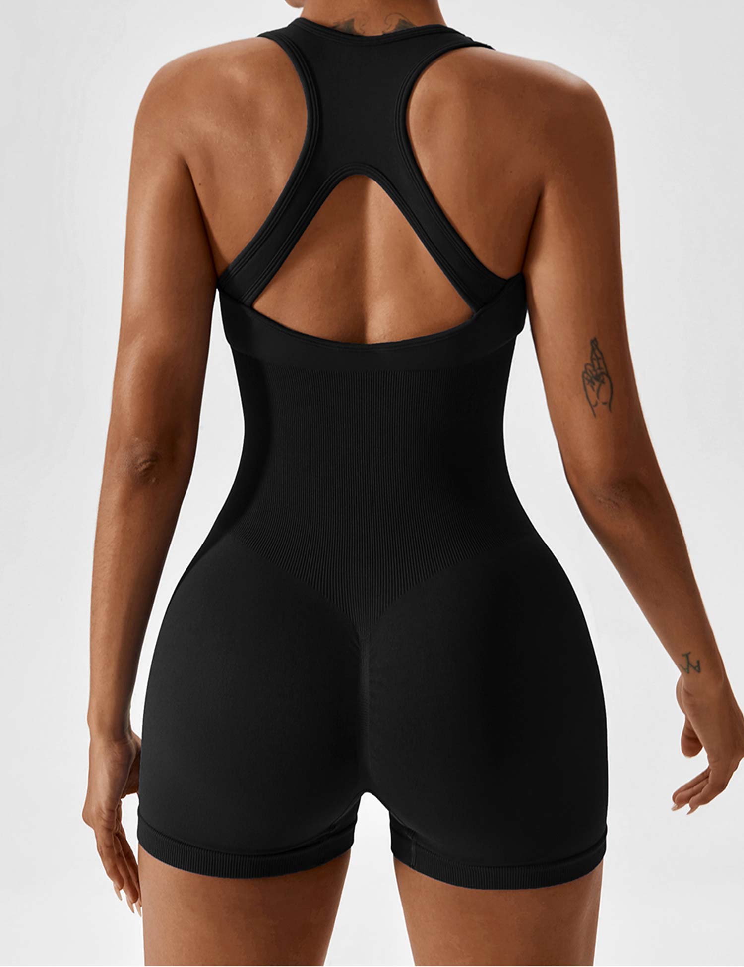 Lyne London™ | U-Neck Open Back Seamless Romper