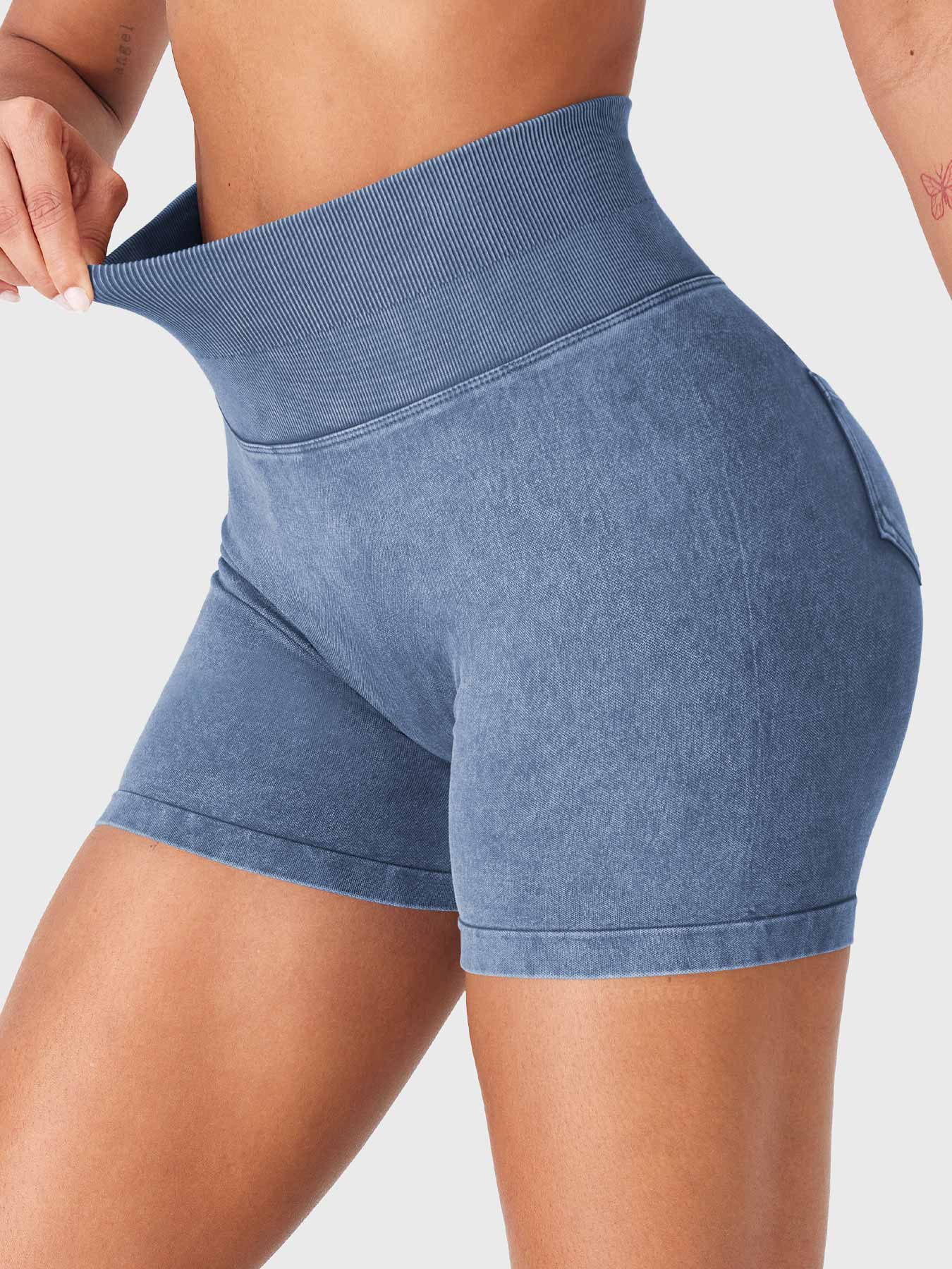 Lyne London™ | Denim Seamless Shorts