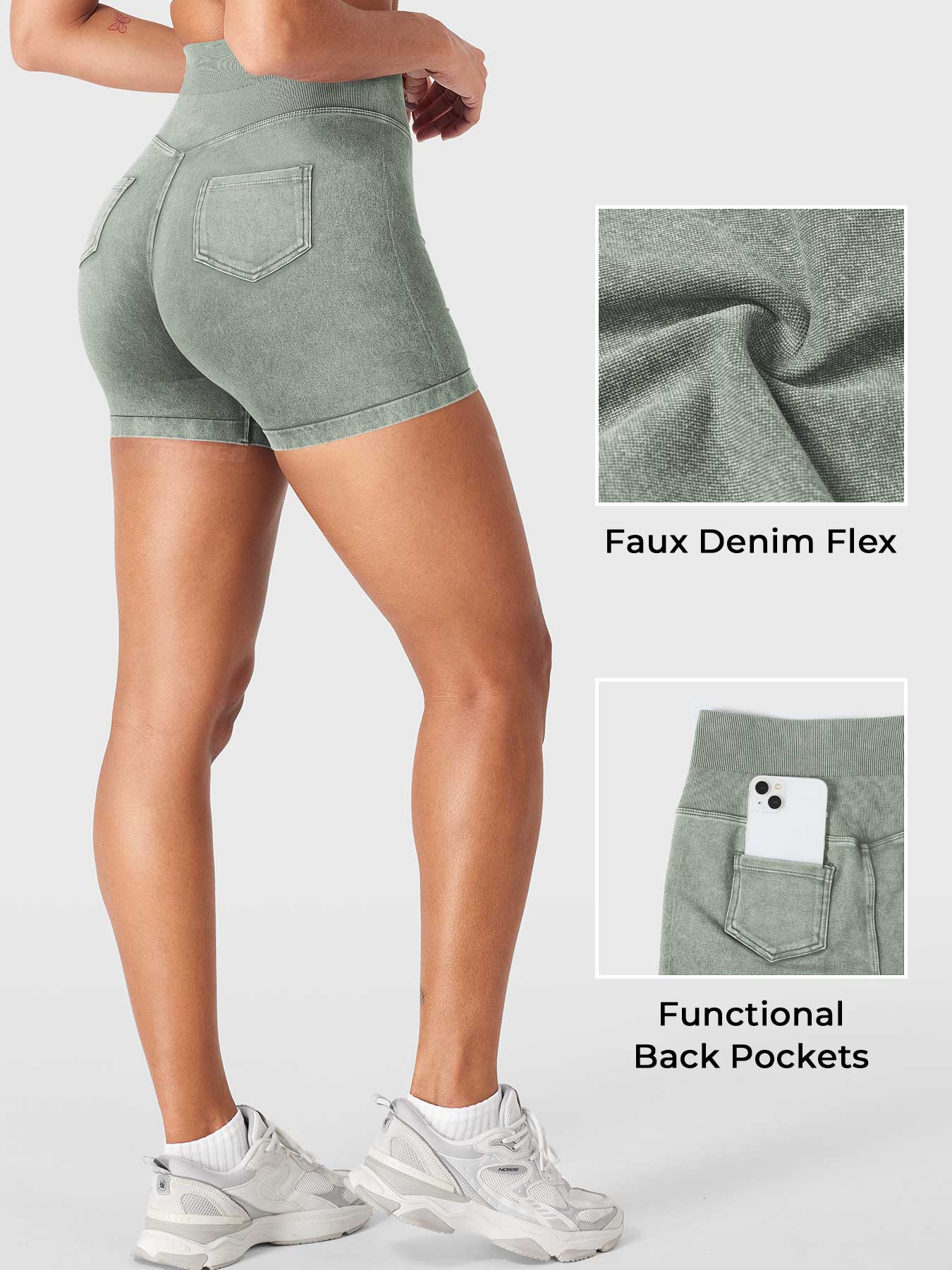 Lyne London™ | Denim Seamless Shorts