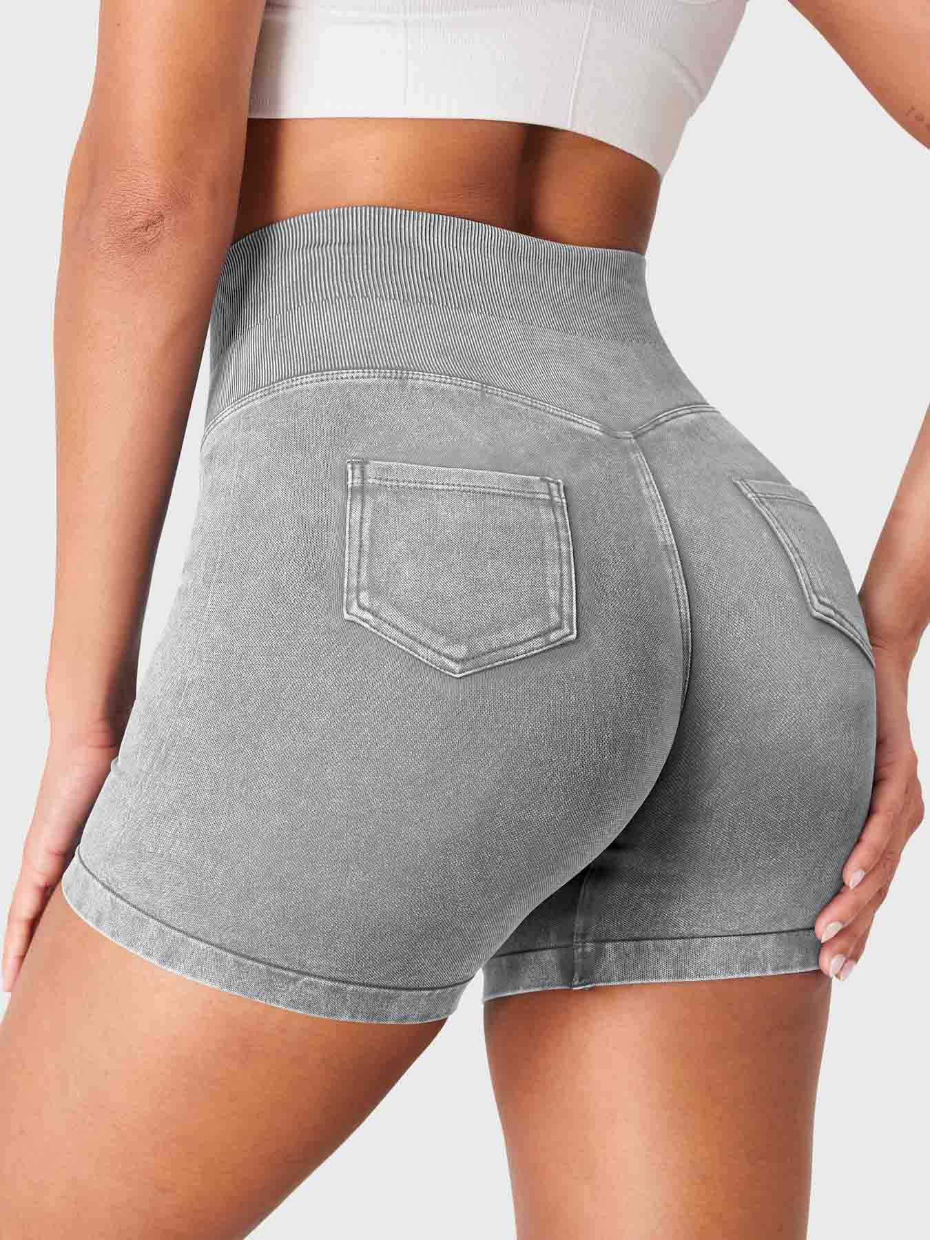 Lyne London™ | Denim Seamless Shorts