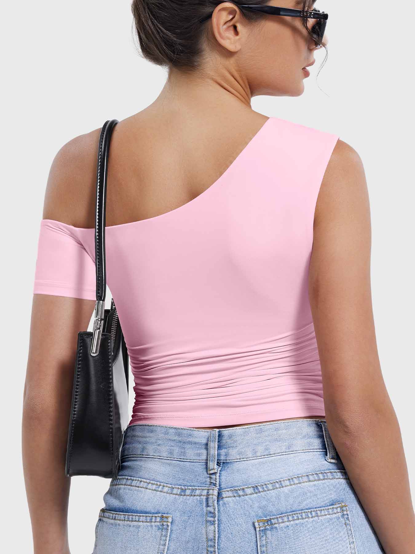 Lyne London™ | One-Shoulder Short Sleeve Top