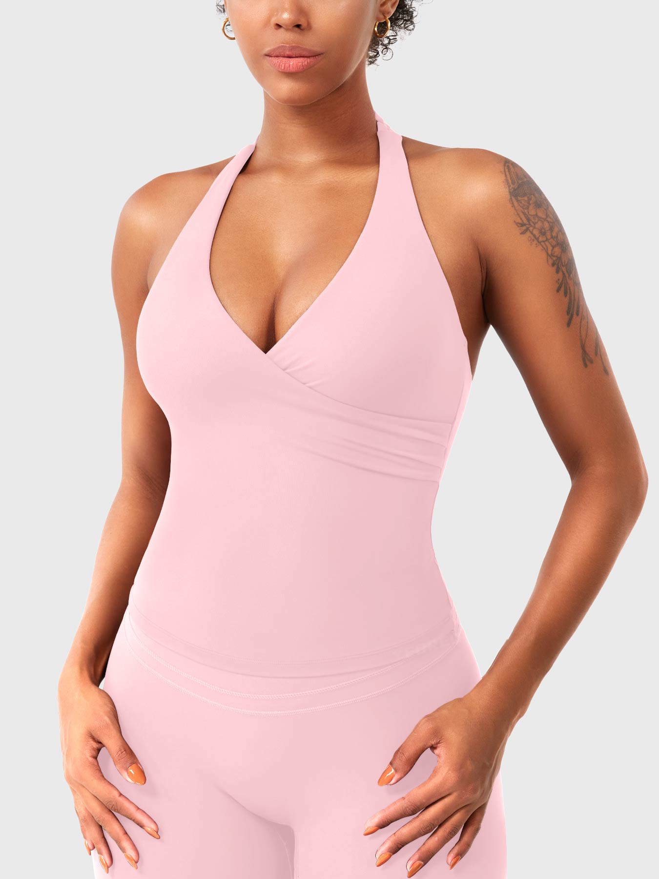 Lyne London™ |  V Neck Halter Tank