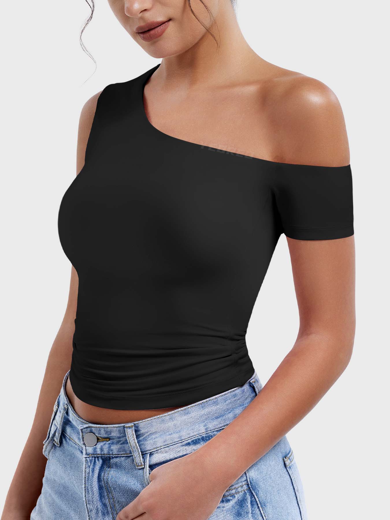Lyne London™ | One-Shoulder Short Sleeve Top