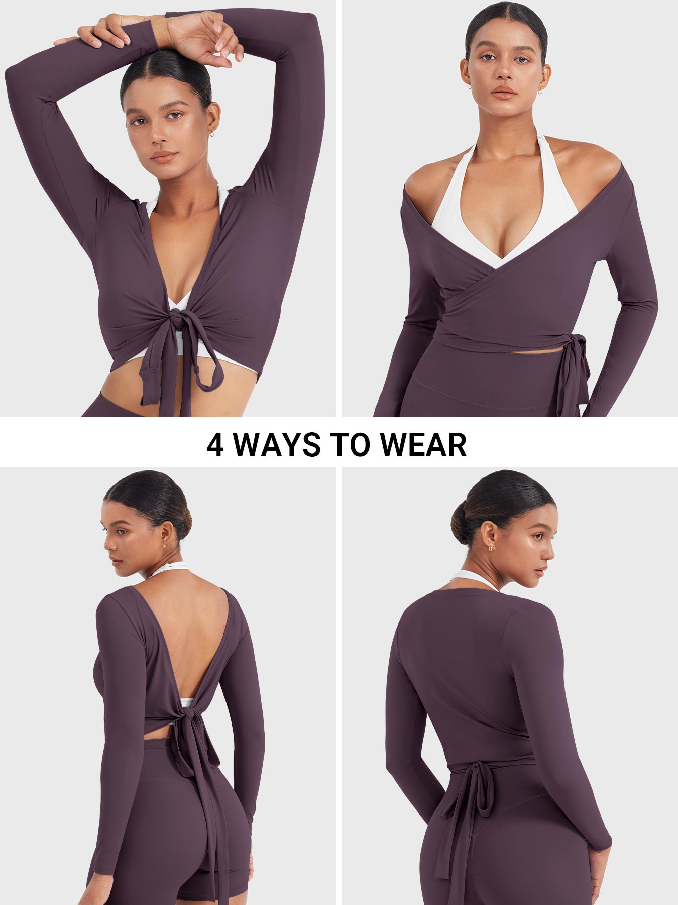 Lyne London™ | Long Sleeve Ballet Wrap Top