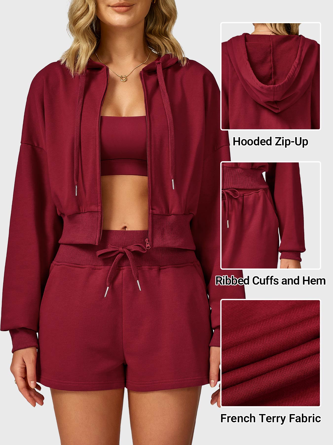 Lyne London™ | Cropped Zip Hoodie