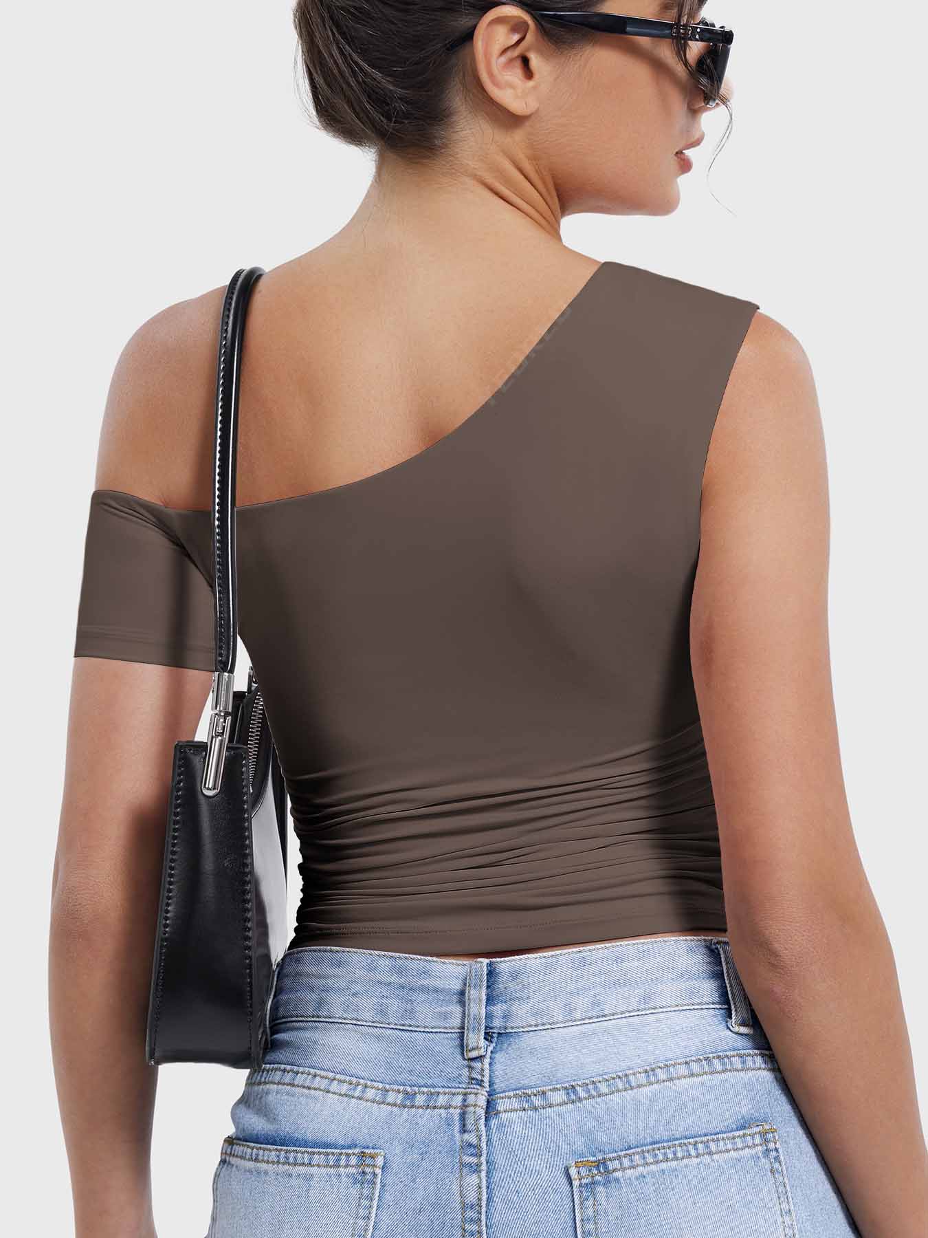 Lyne London™ | One-Shoulder Short Sleeve Top
