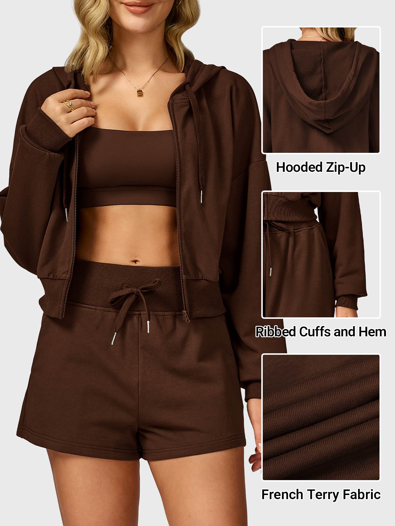 Lyne London™ | Cropped Zip Hoodie