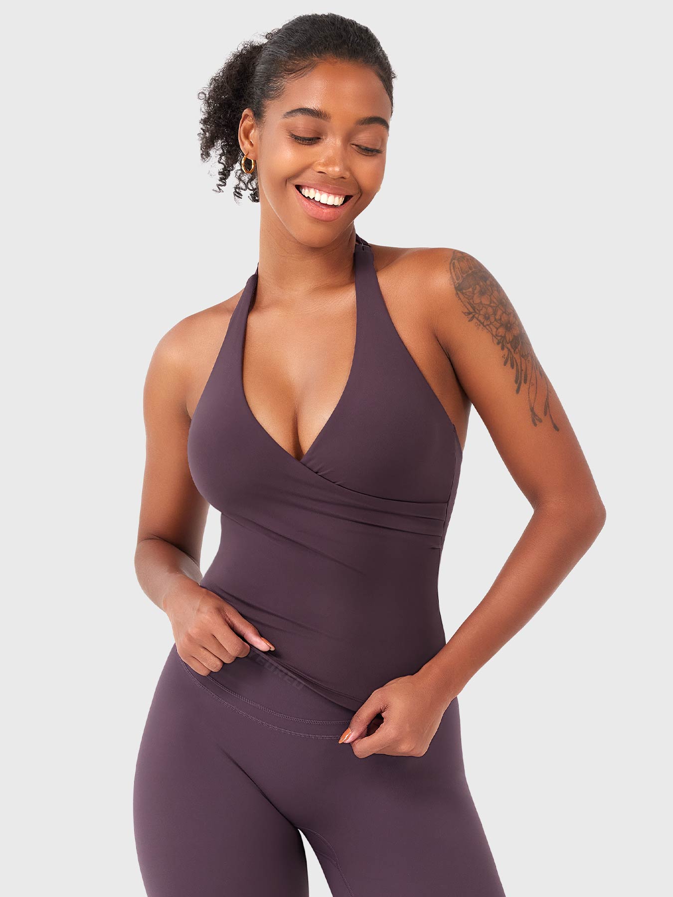 Lyne London™ |  V Neck Halter Tank