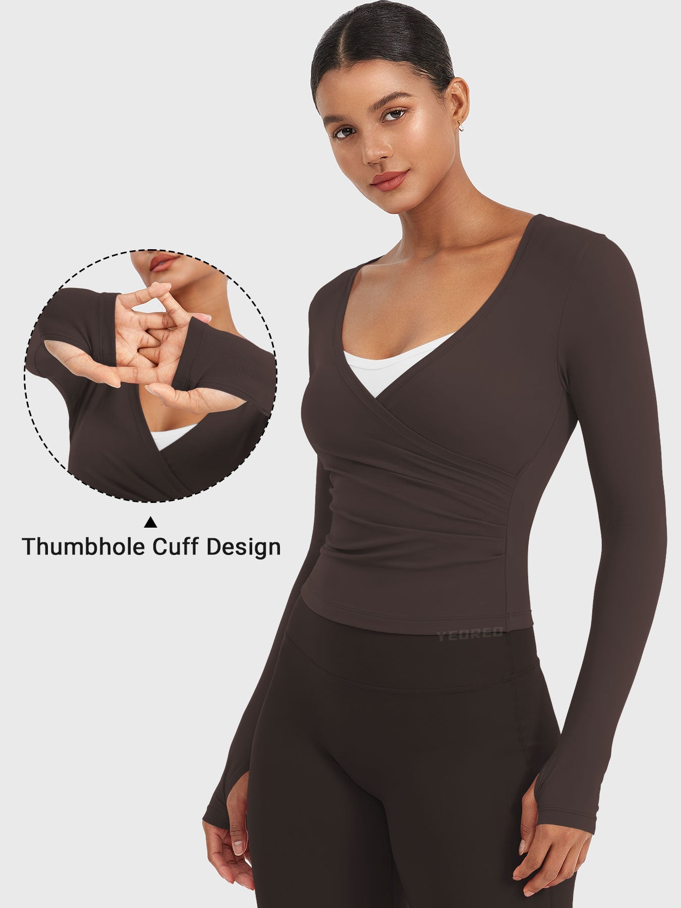 Lyne London™ | V Neck Long Sleeve Top