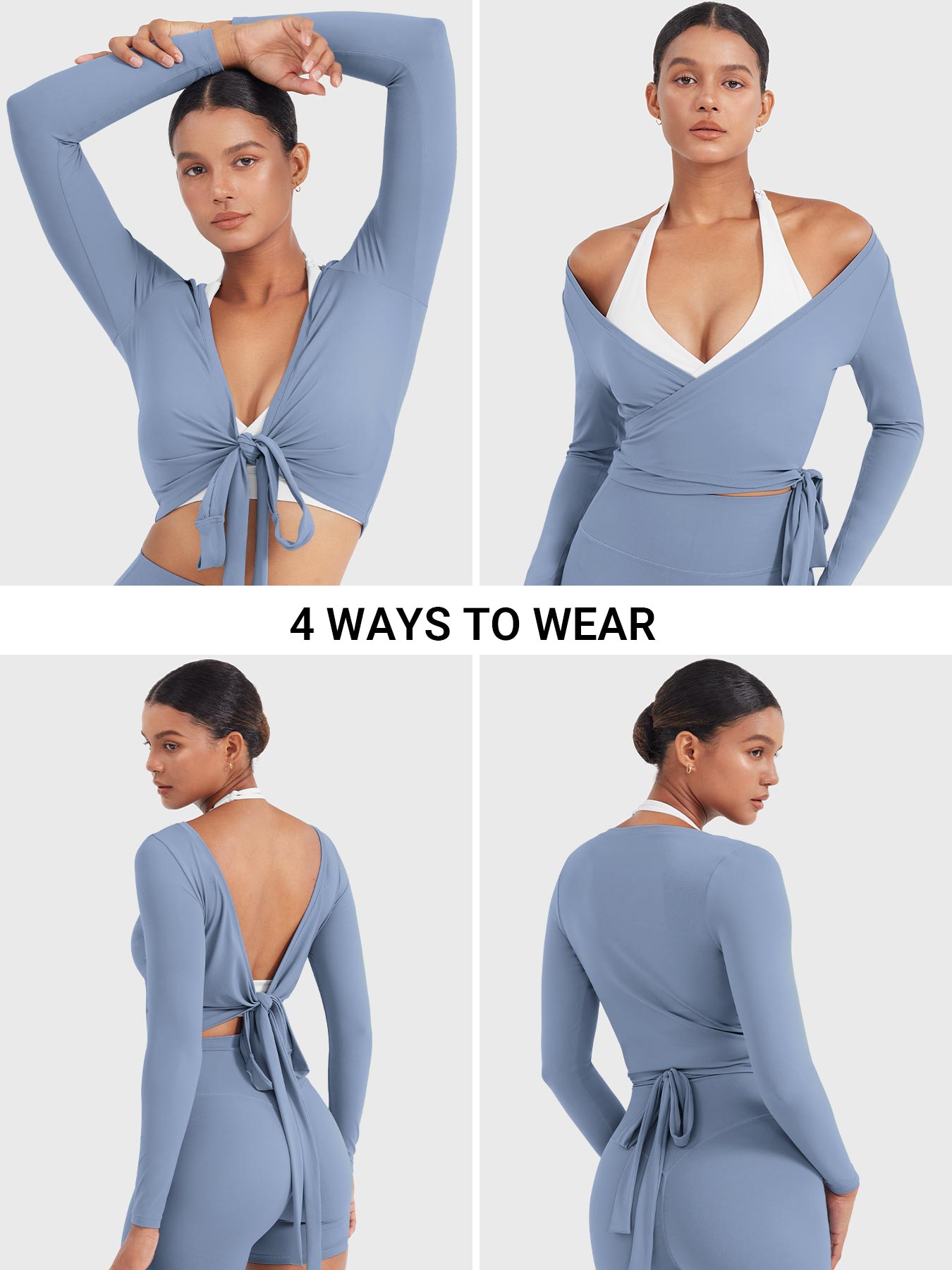 Lyne London™ | Long Sleeve Ballet Wrap Top