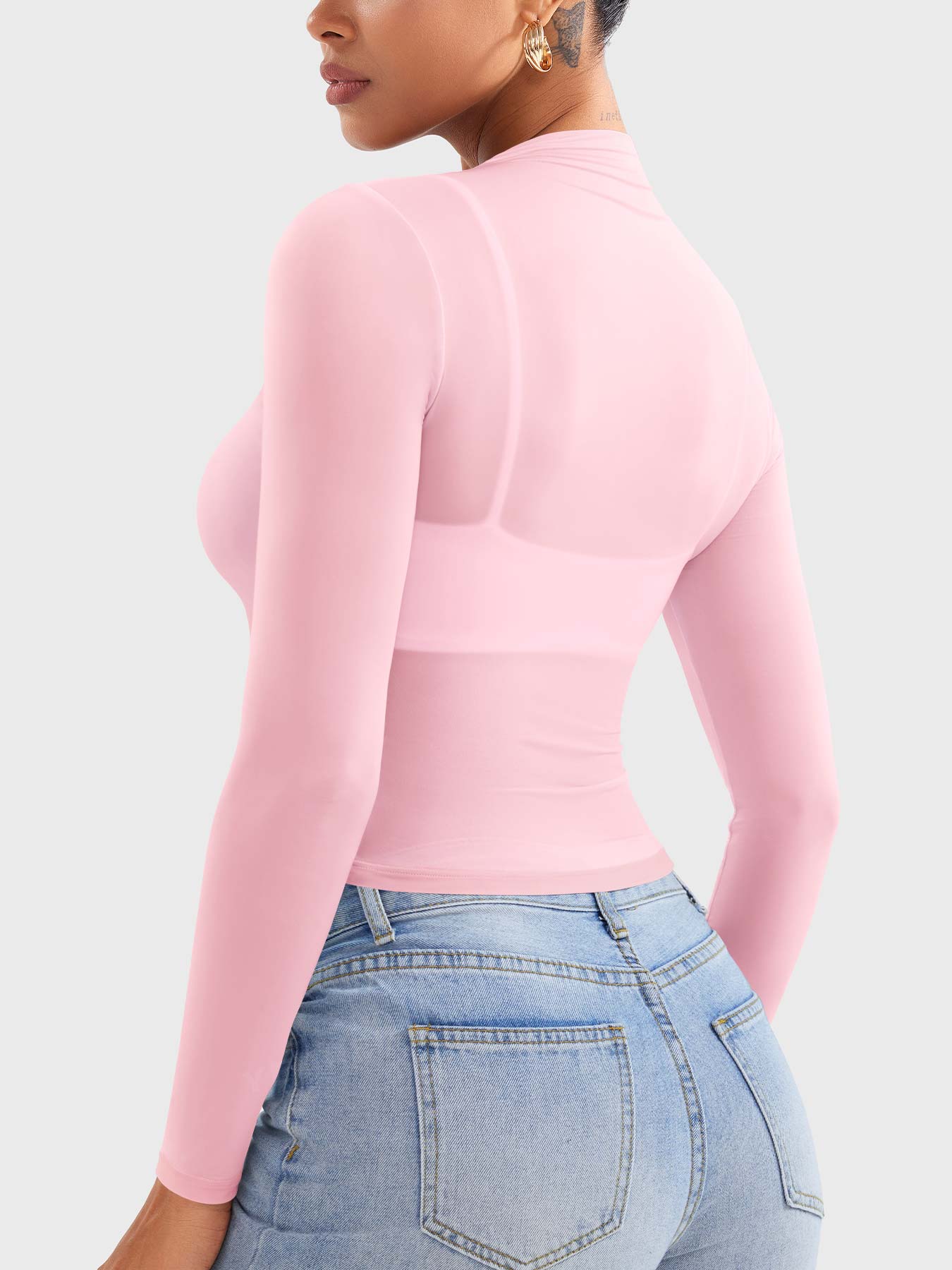 Lyne London™ | Mock Neck Sheer Top