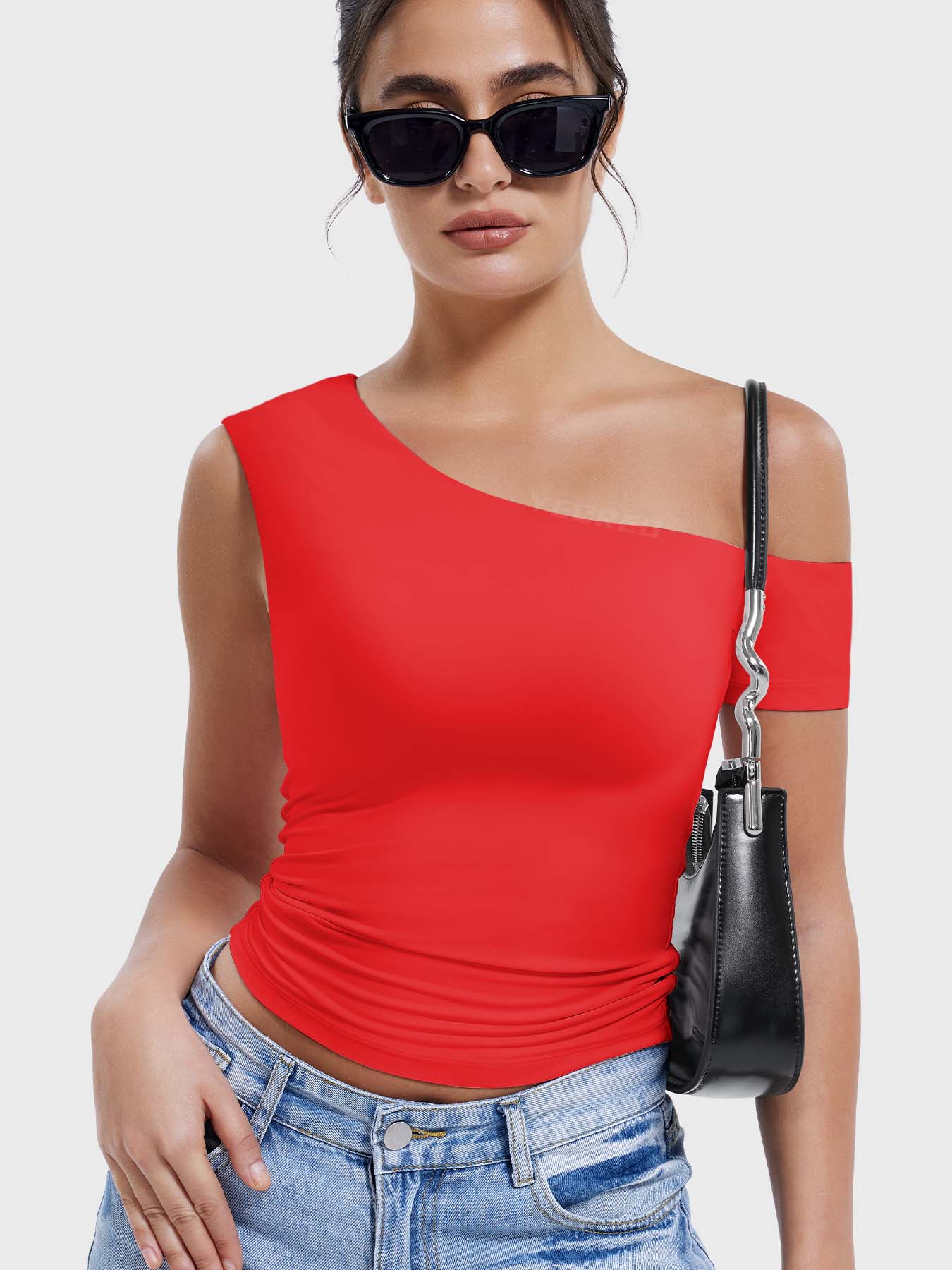 Lyne London™ | One-Shoulder Short Sleeve Top