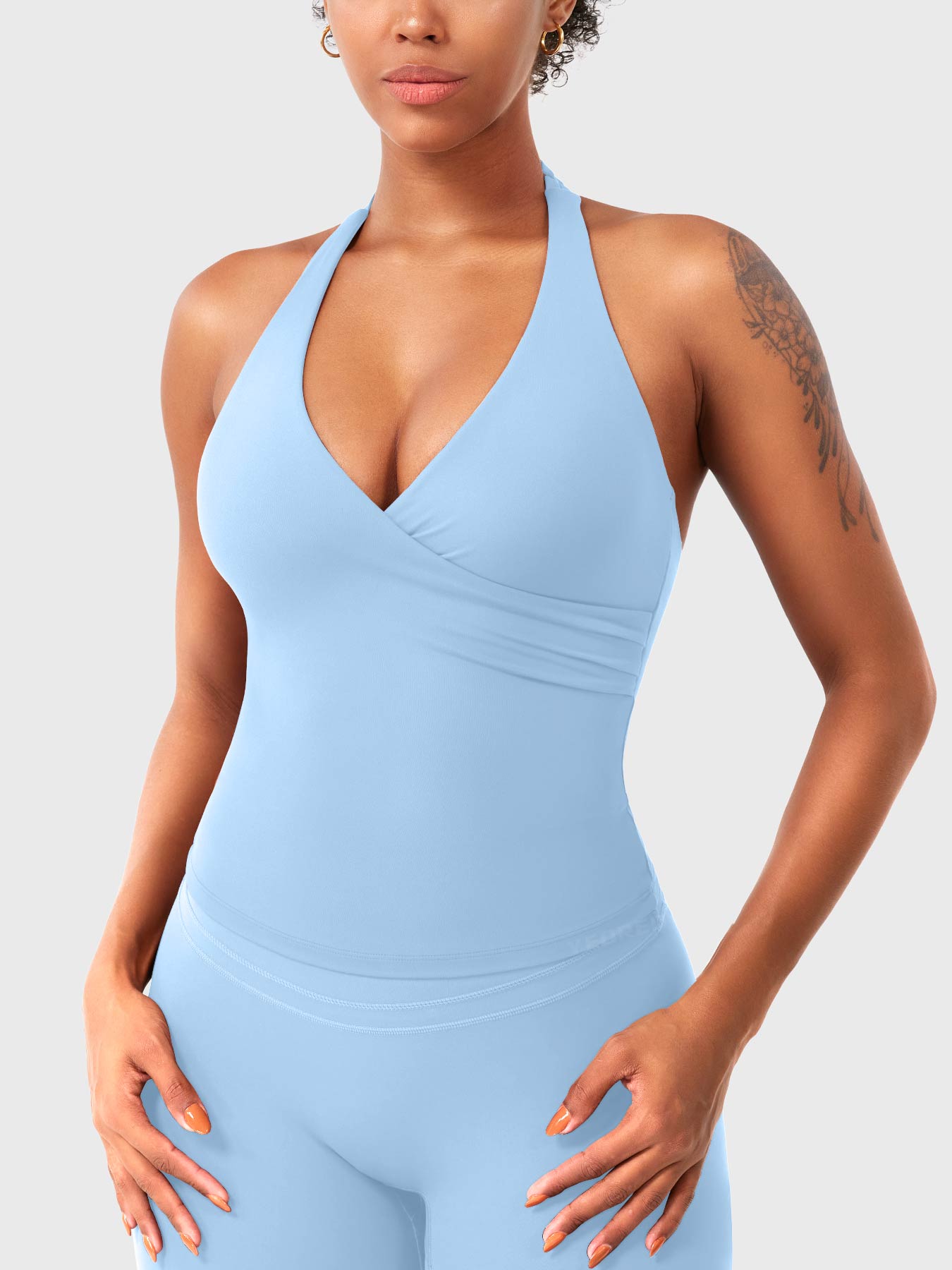 Lyne London™ |  V Neck Halter Tank