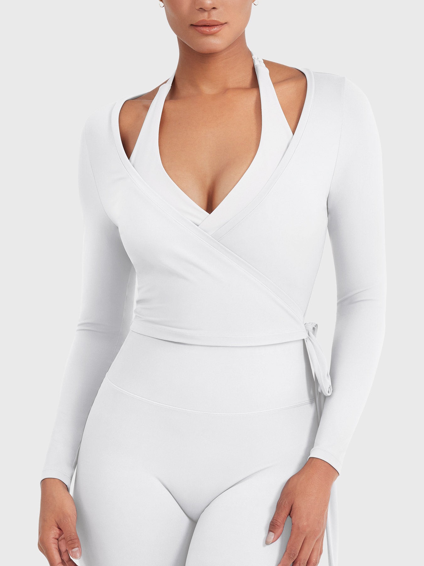 Lyne London™ | Long Sleeve Ballet Wrap Top