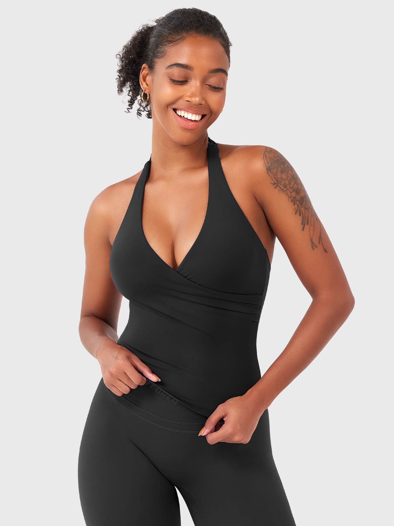 Lyne London™ |  V Neck Halter Tank