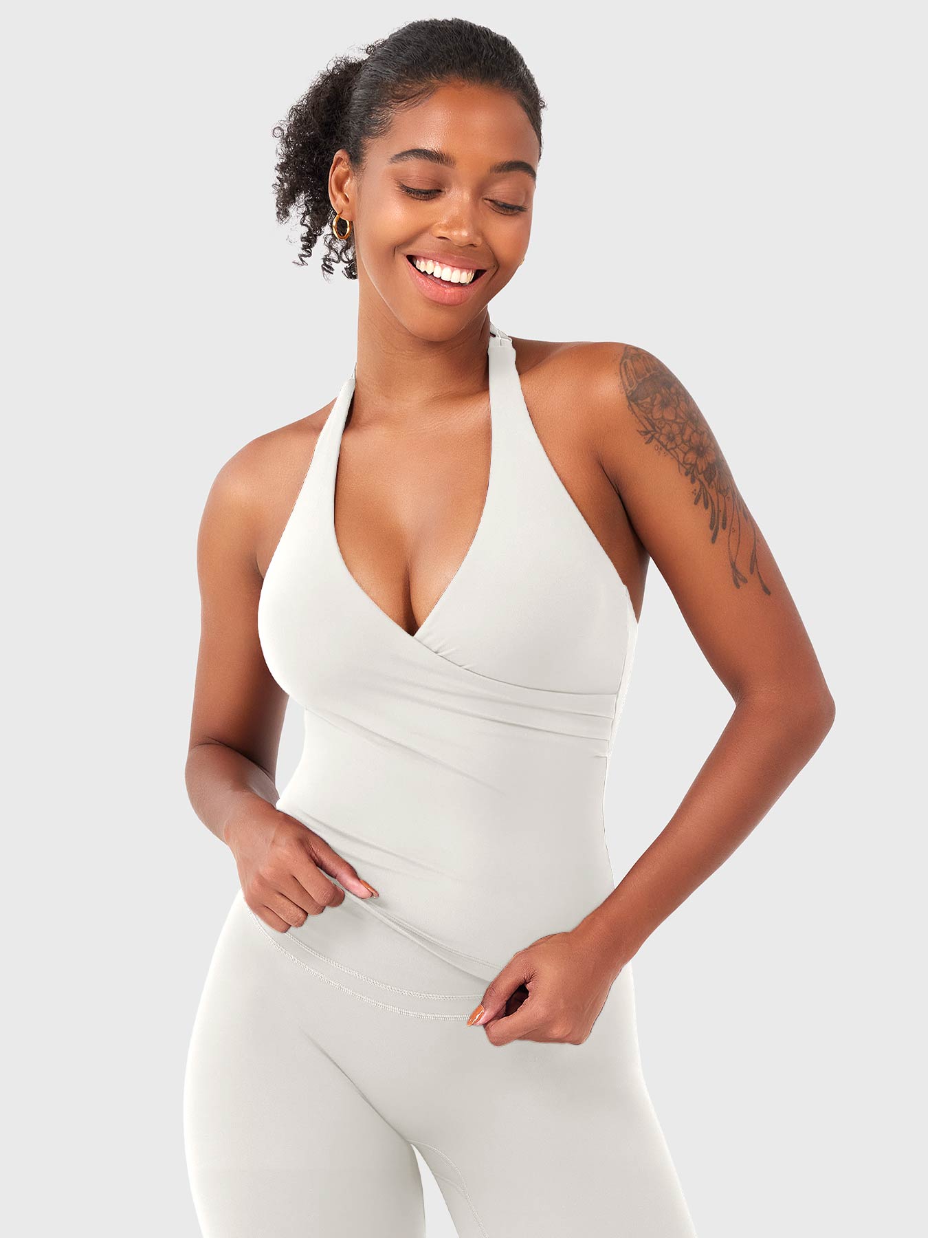Lyne London™ |  V Neck Halter Tank