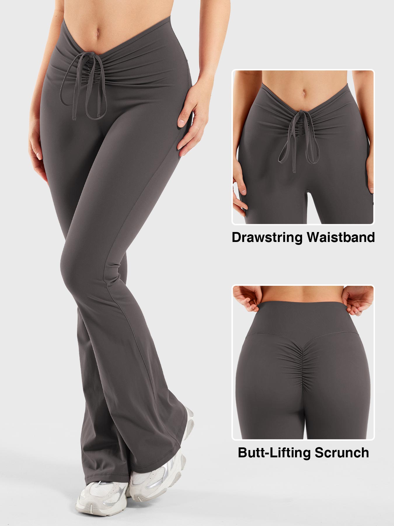 Lyne London™ | Drawstring Flare Leggings